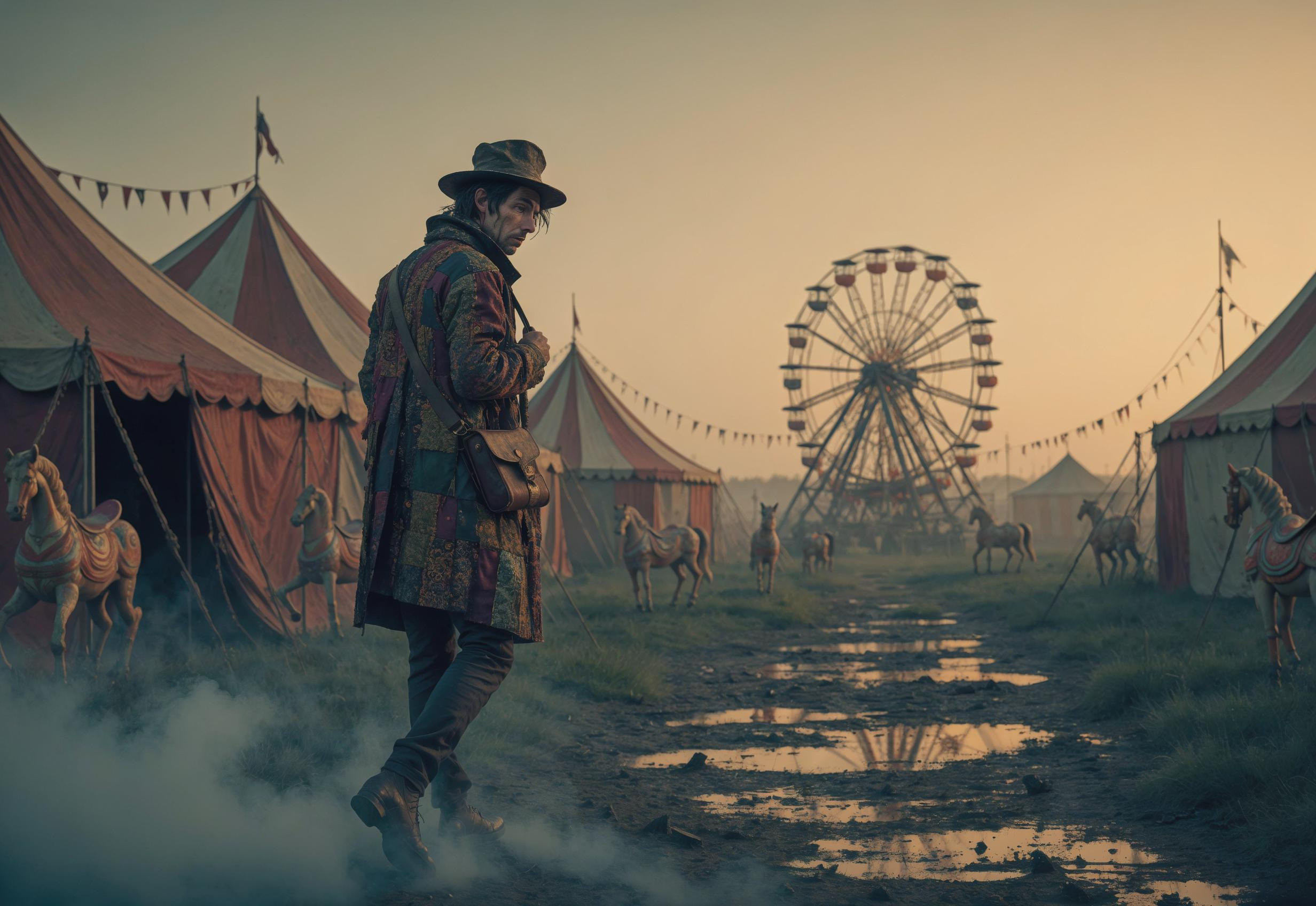 Cinematic funfair editorial